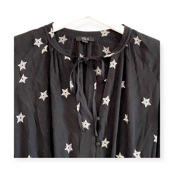 RAILS Jasmine Ruffle Hem Dress In Black Rivet Star, size XS - Picture 15 of 15